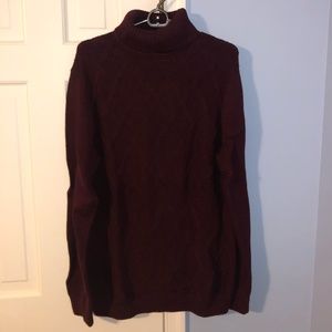 Tasso Elba Men's Ribbed Trim Long Sleeve Turtleneck Sweater